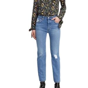 Levis 501 Original Fit red tab med blue wash jeans 25 x 30